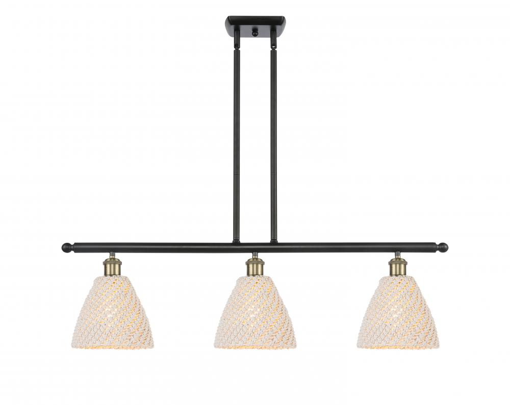 Bristol Natural - 4 Light - 48 inch - Black Antique Brass - Cord hung - Island Light