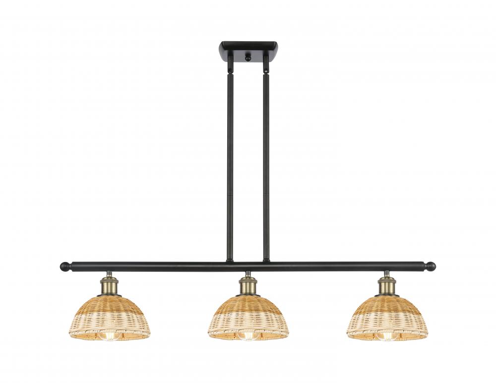 Bristol Natural II - 3 Light - 36 inch - Black Antique Brass - Stem Hung - Island Light