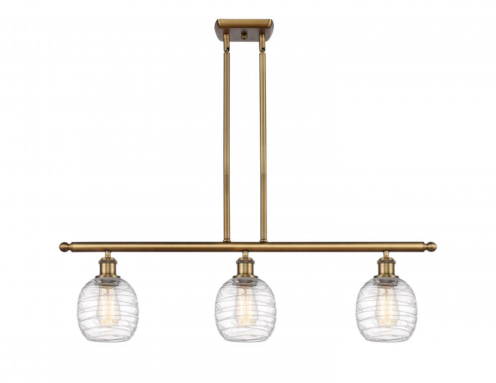 Belfast - 3 Light - 36 inch - Brushed Brass - Stem hung - Island Light