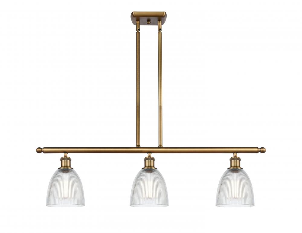 Castile - 3 Light - 36 inch - Brushed Brass - Stem hung - Island Light