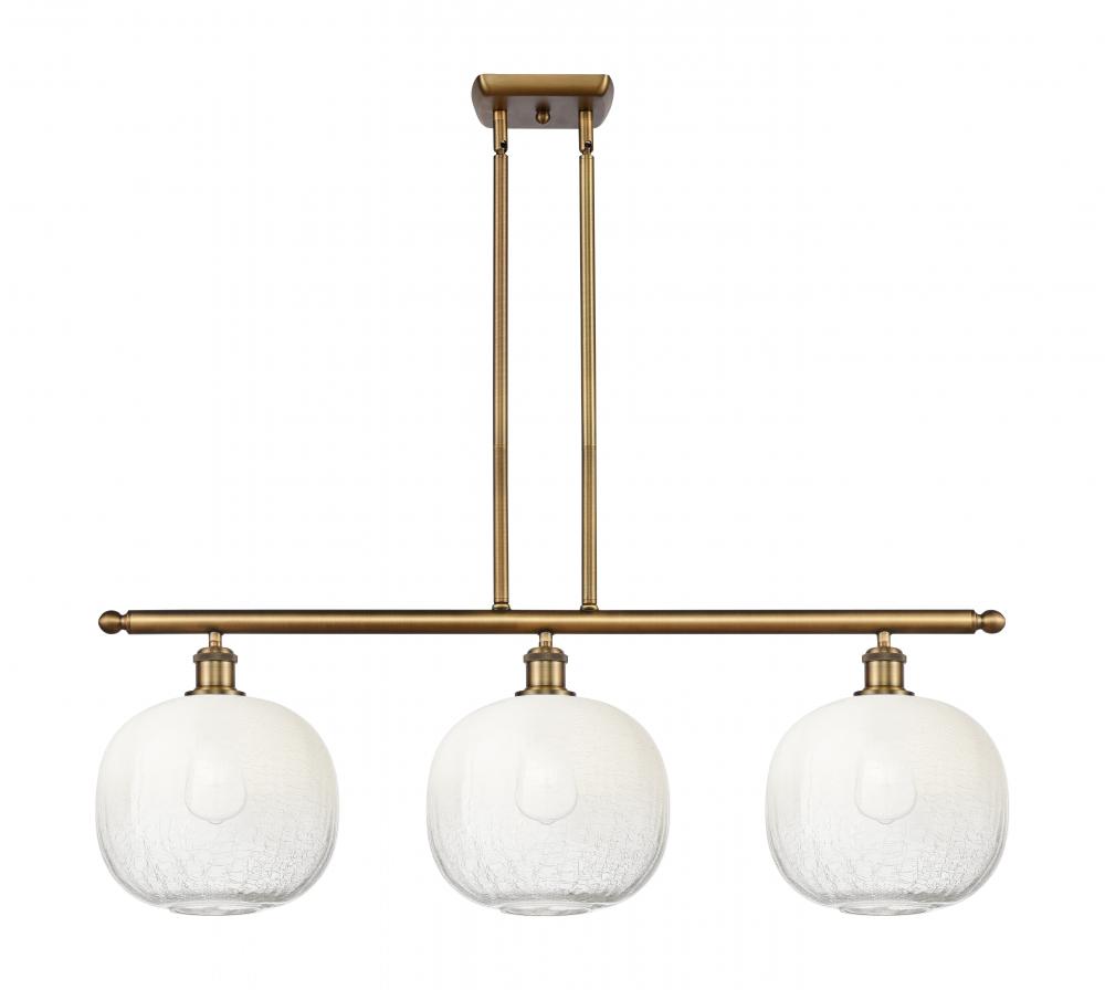 Brookhaven Sphere - 3 Light - 37 inch - Brushed Brass - Stem Hung - Island Light