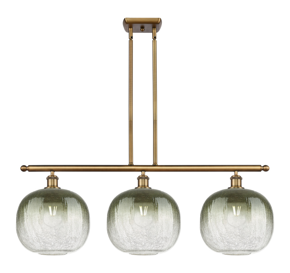 Brookhaven Sphere - 3 Light - 37 inch - Brushed Brass - Stem Hung - Island Light