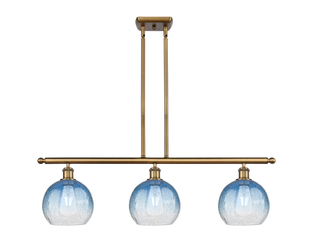 Brookhaven Globe - 3 Light - 36 inch - Brushed Brass - Stem Hung - Island Light