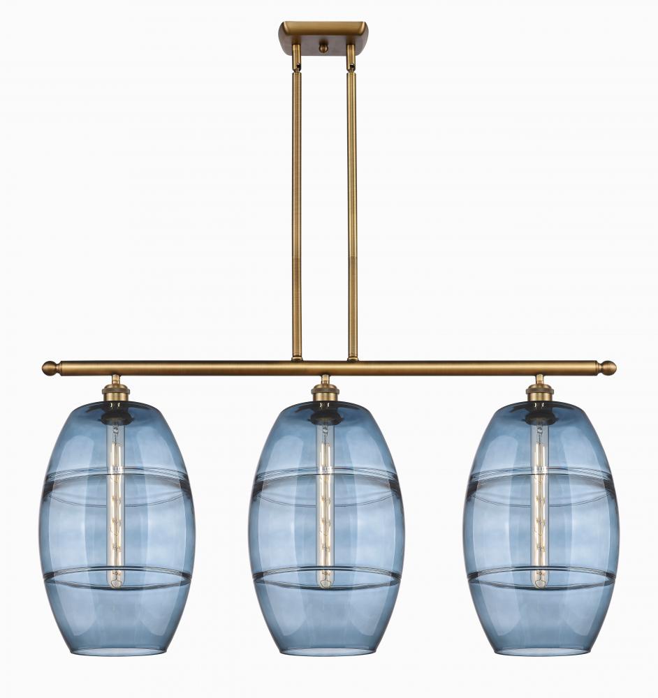 Vaz - 3 Light - 37 inch - Brushed Brass - Stem hung - Island Light