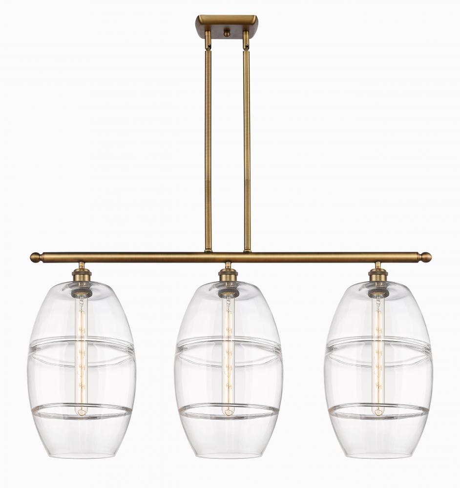 Vaz - 3 Light - 37 inch - Brushed Brass - Stem hung - Island Light