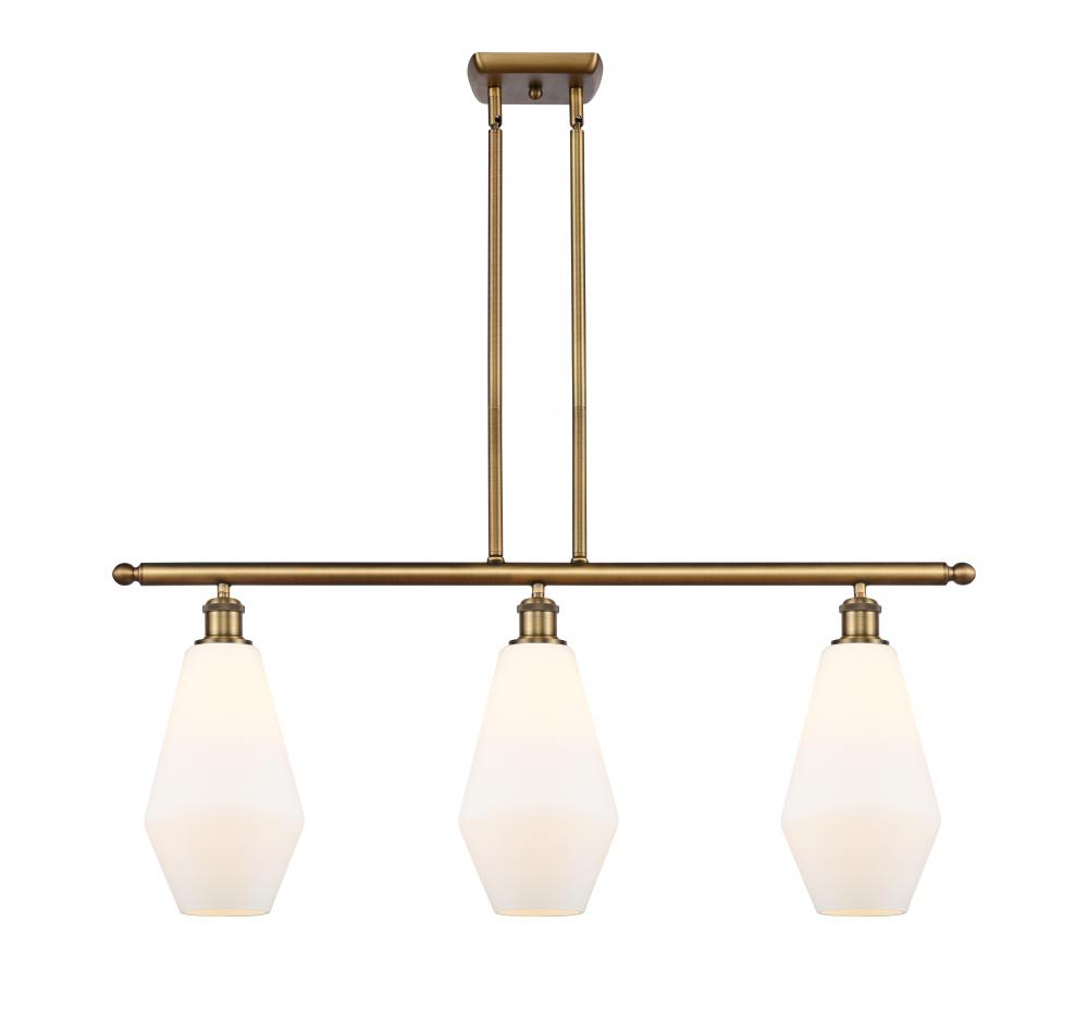 Cindyrella - 3 Light - 36 inch - Brushed Brass - Stem hung - Island Light