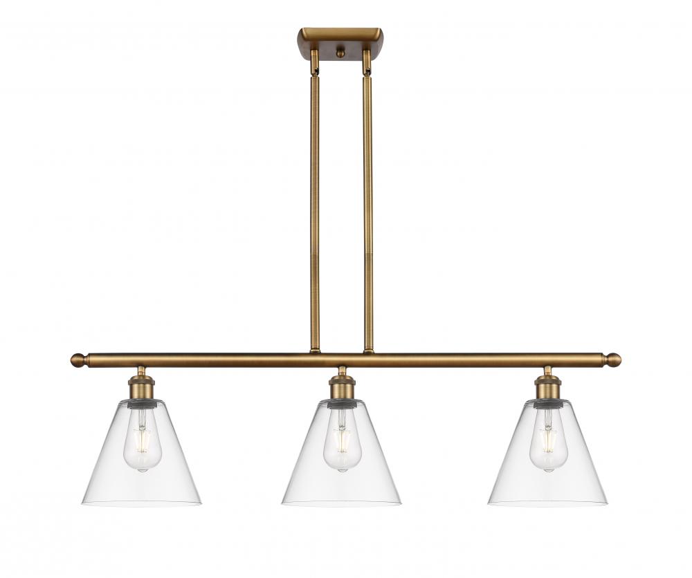 Berkshire - 3 Light - 36 inch - Brushed Brass - Stem hung - Island Light