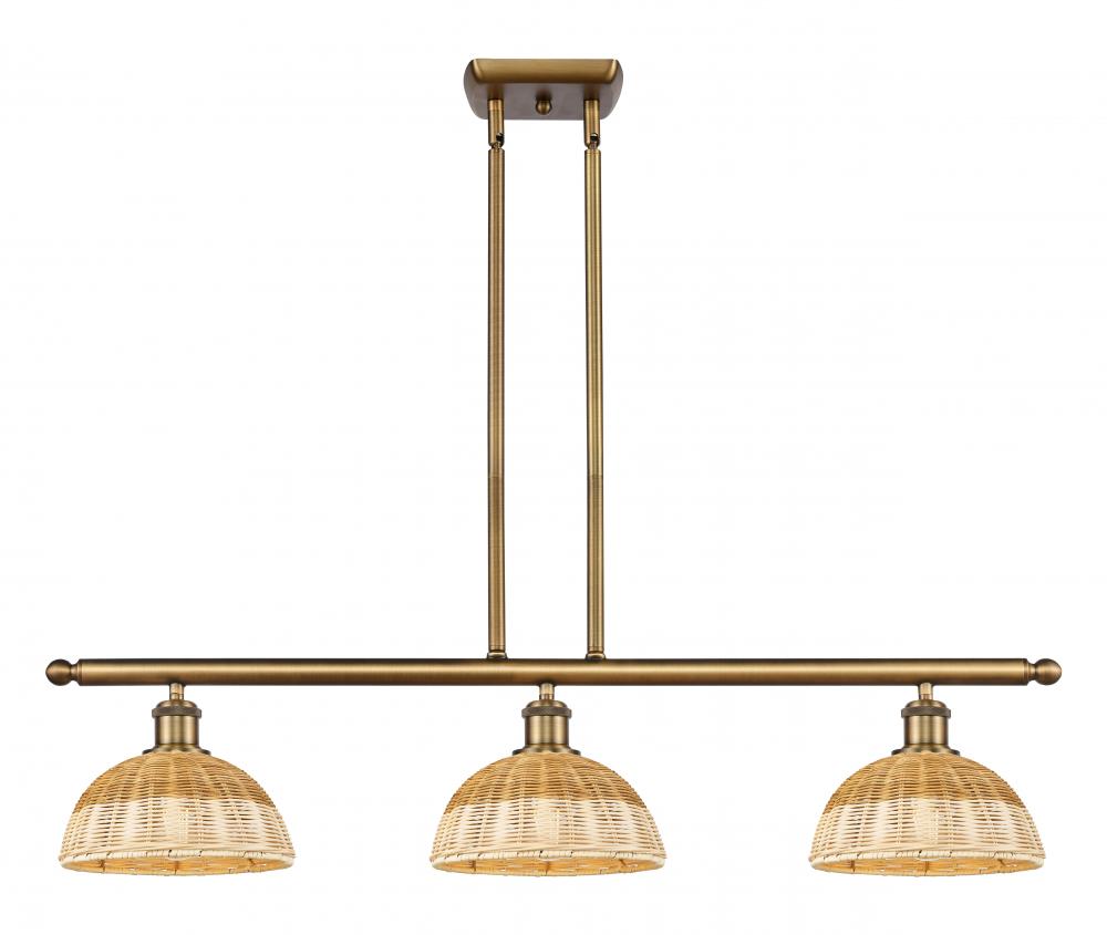Bristol Natural II - 3 Light - 36 inch - Brushed Brass - Stem Hung - Island Light