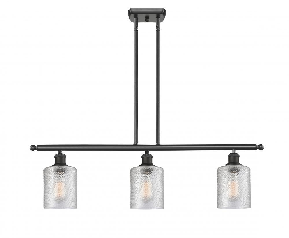 Cobbleskill - 3 Light - 36 inch - Matte Black - Stem hung - Island Light