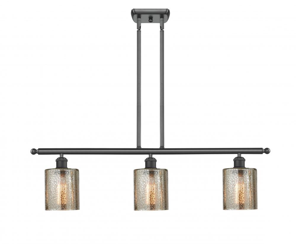 Cobbleskill - 3 Light - 36 inch - Matte Black - Stem hung - Island Light