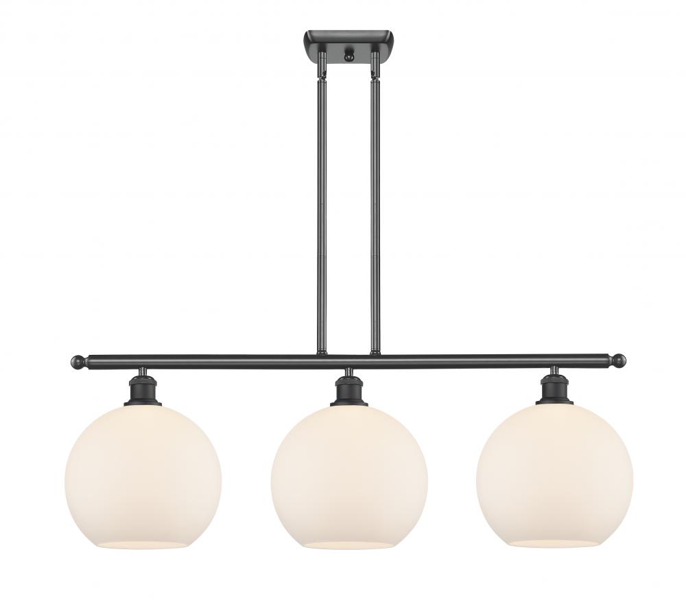 Athens - 3 Light - 37 inch - Matte Black - Stem Hung - Island Light