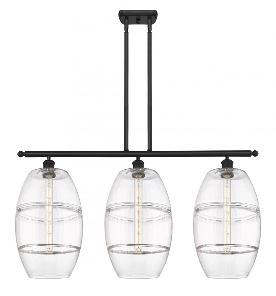 Vaz - 3 Light - 37 inch - Matte Black - Stem hung - Island Light