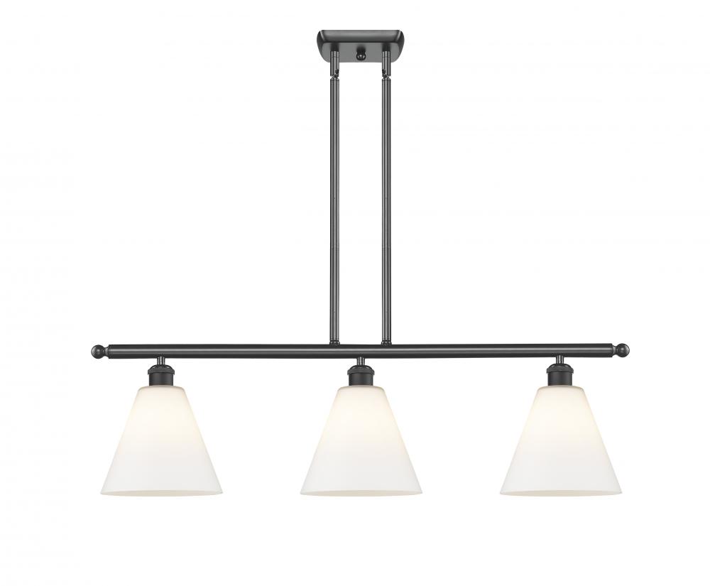 Berkshire - 3 Light - 36 inch - Matte Black - Stem hung - Island Light