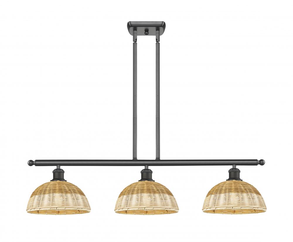 Bristol Natural II - 3 Light - 36 inch - Oil Rubbed Bronze - Stem Hung - Island Light