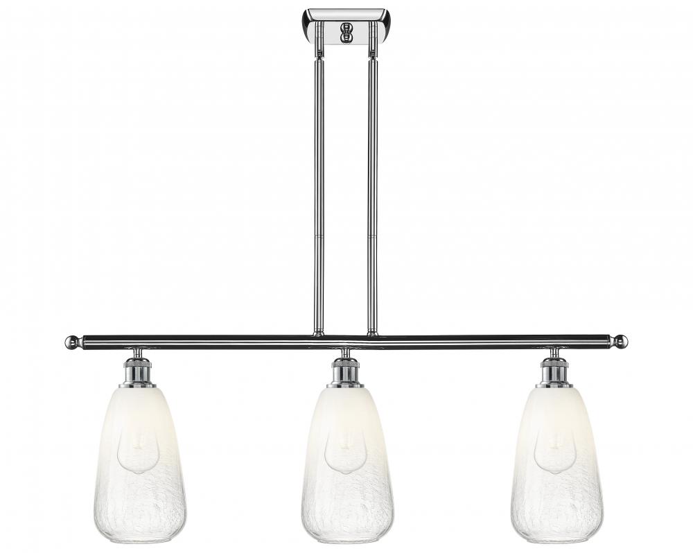 Brookhaven Almond - 3 Light - 36 inch - Polished Chrome - Stem Hung - Island Light