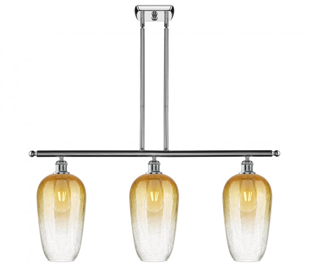 Brookhaven Flute - 3 Light - 36 inch - Polished Chrome - Stem Hung - Island Light