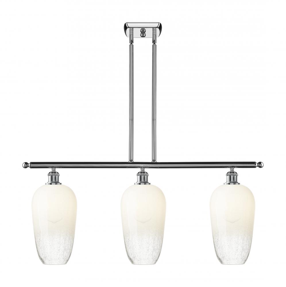 Brookhaven Flute - 3 Light - 36 inch - Polished Chrome - Stem Hung - Island Light