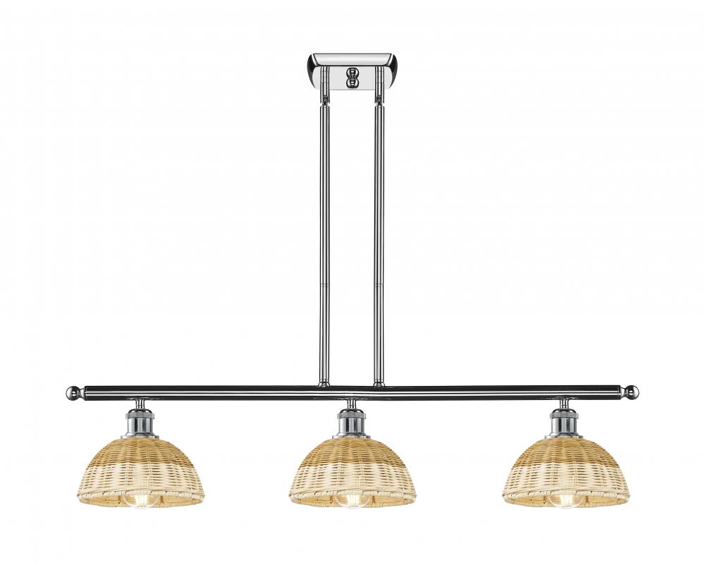 Bristol Natural II - 3 Light - 36 inch - Polished Chrome - Stem Hung - Island Light