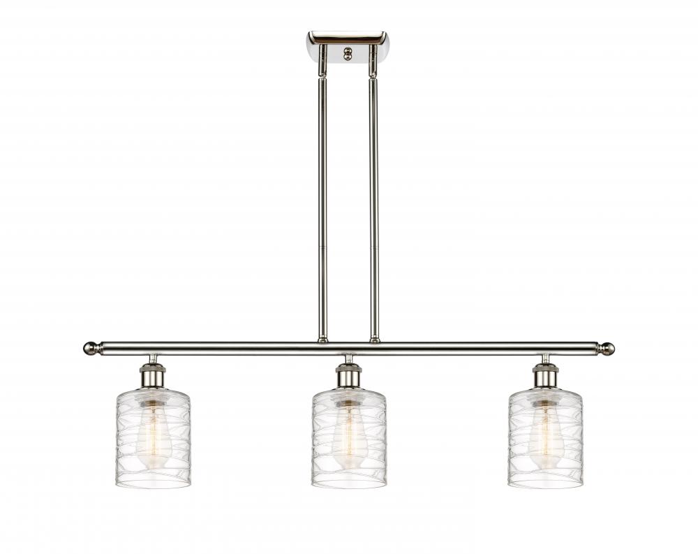Cobbleskill - 3 Light - 36 inch - Polished Nickel - Stem hung - Island Light