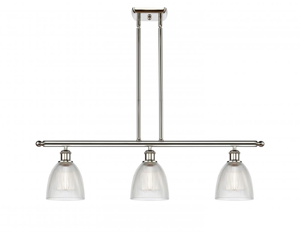 Castile - 3 Light - 36 inch - Polished Nickel - Stem hung - Island Light