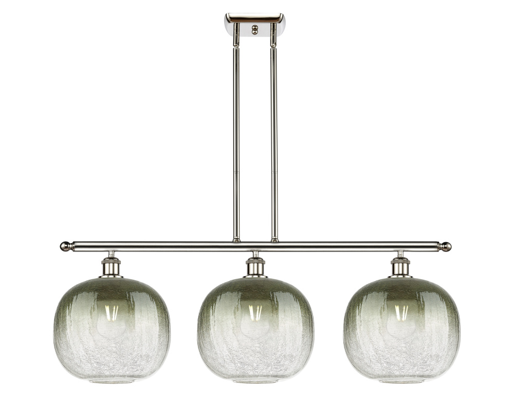 Brookhaven Sphere - 3 Light - 37 inch - Polished Nickel - Stem Hung - Island Light