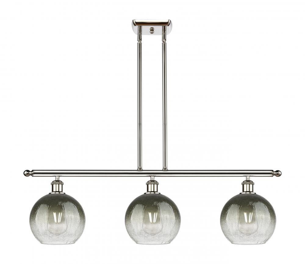 Brookhaven Globe - 3 Light - 36 inch - Polished Nickel - Stem Hung - Island Light