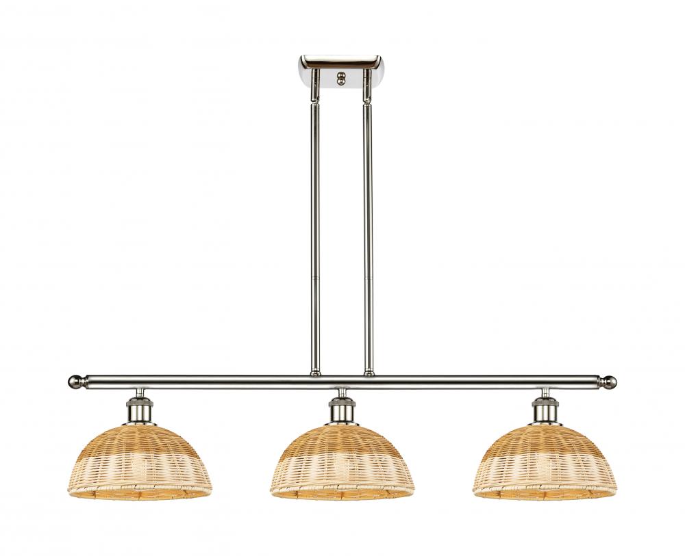 Bristol Natural II - 3 Light - 36 inch - Polished Nickel - Stem Hung - Island Light