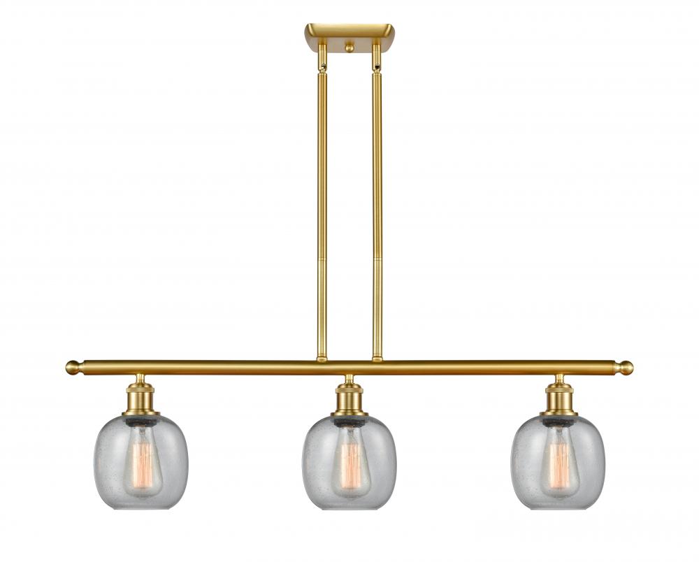 Belfast - 3 Light - 36 inch - Satin Gold - Stem hung - Island Light