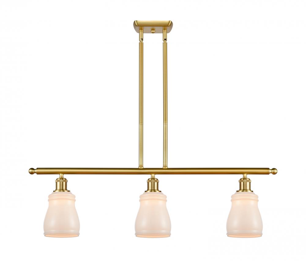 Ellery - 3 Light - 36 inch - Satin Gold - Stem hung - Island Light