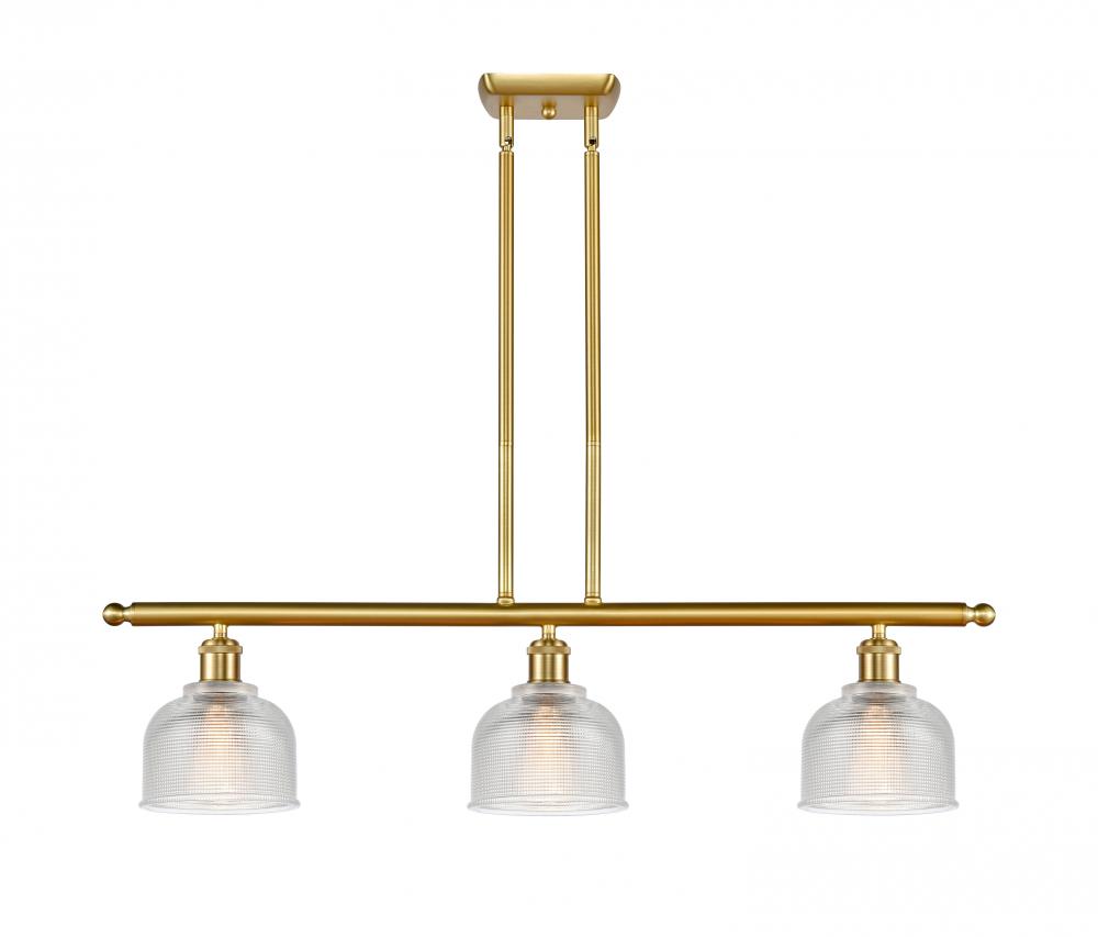 Dayton - 3 Light - 36 inch - Satin Gold - Cord hung - Island Light