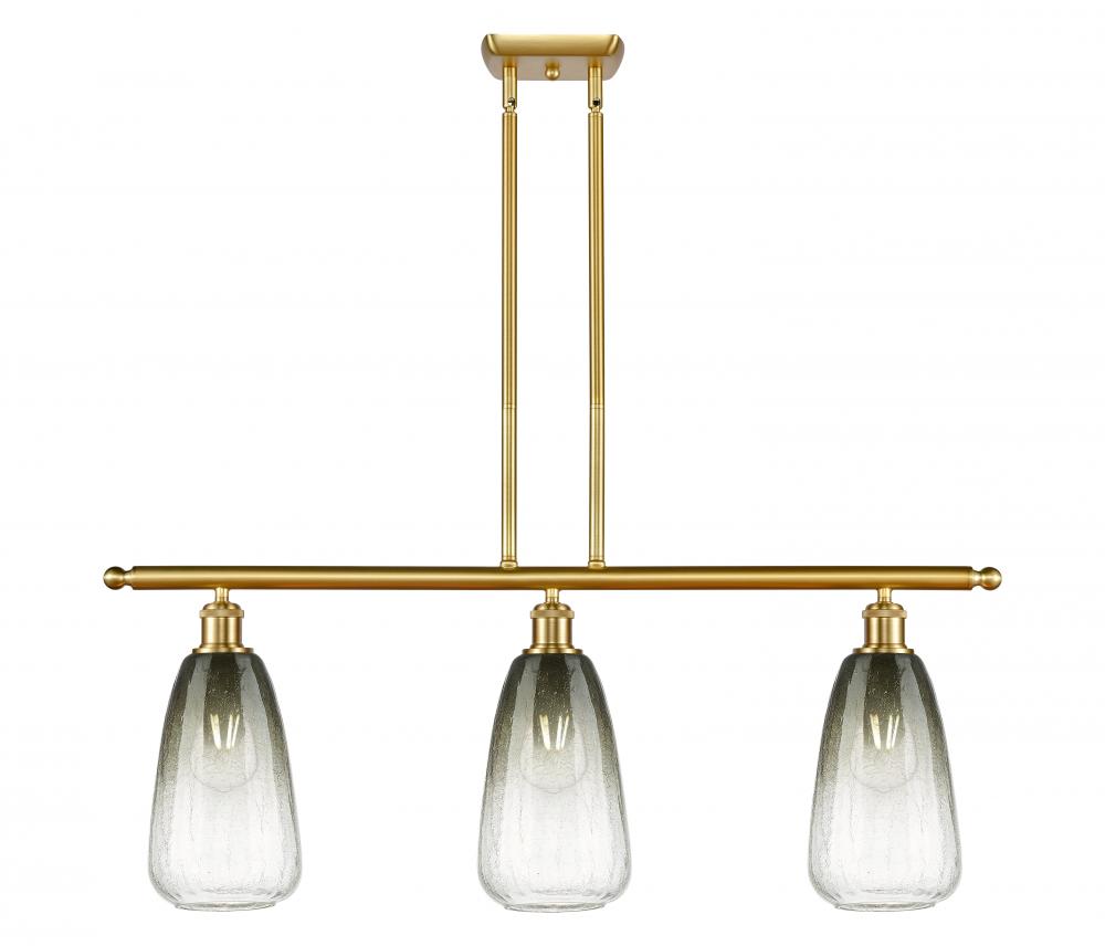 Brookhaven Almond - 3 Light - 36 inch - Satin Gold - Stem Hung - Island Light