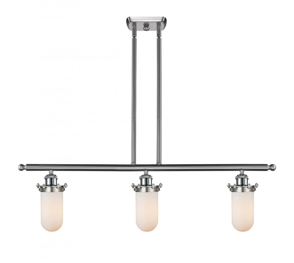 Kingsbury - 3 Light - 36 inch - Brushed Satin Nickel - Cord hung - Island Light