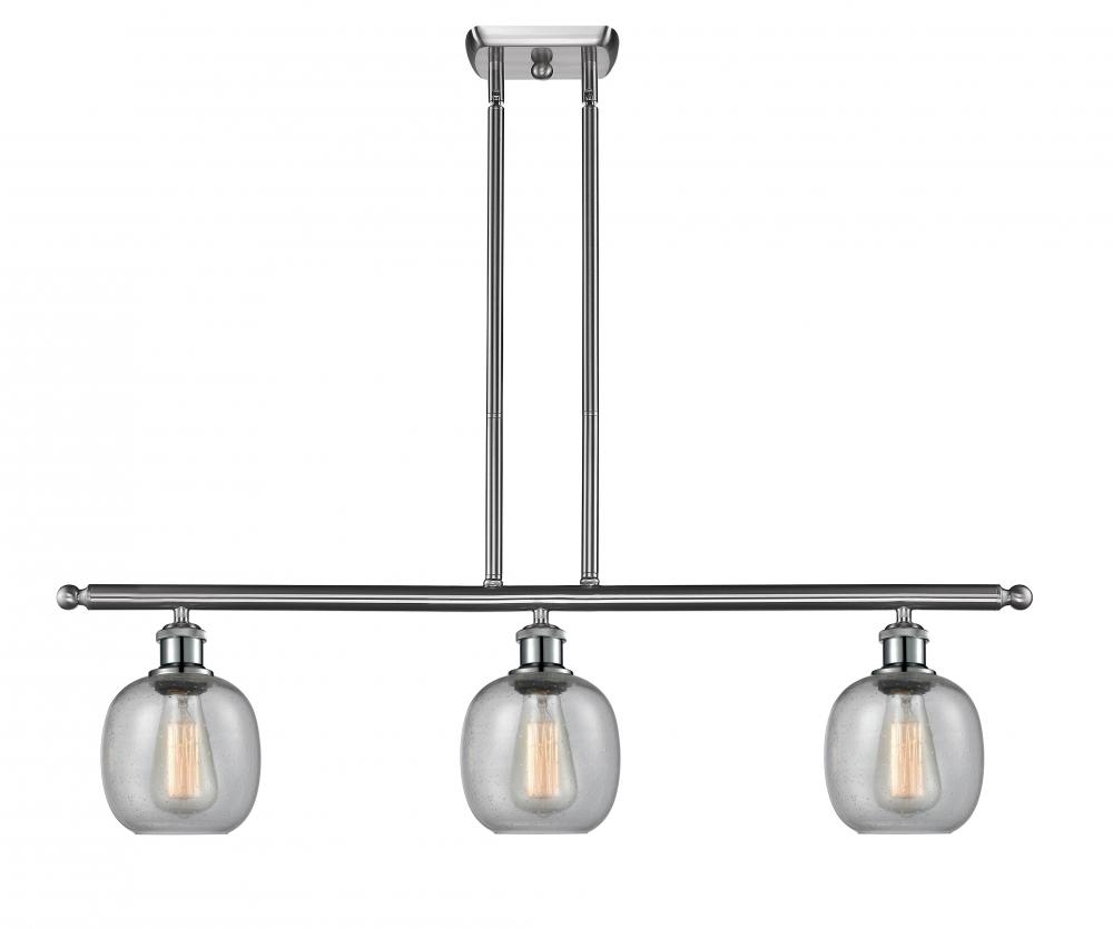 Belfast - 3 Light - 36 inch - Brushed Satin Nickel - Stem hung - Island Light