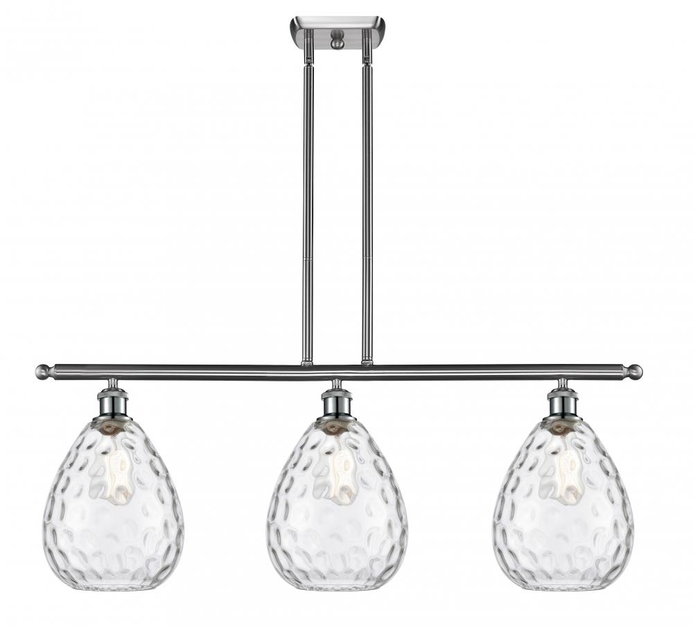 Waverly - 3 Light - 36 inch - Brushed Satin Nickel - Stem hung - Island Light