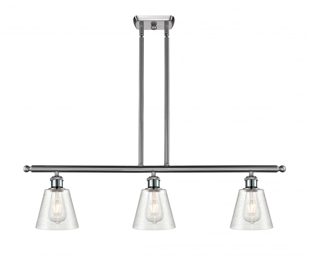 Caton - 3 Light - 36 inch - Brushed Satin Nickel - Stem hung - Island Light