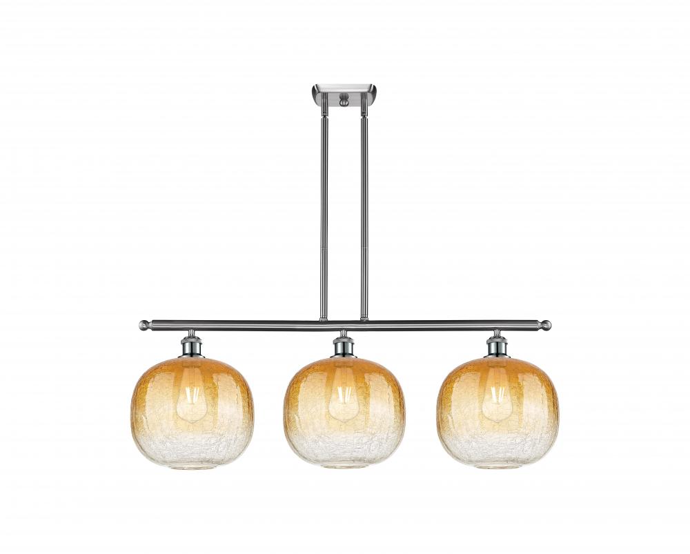 Brookhaven Sphere - 3 Light - 37 inch - Brushed Satin Nickel - Stem Hung - Island Light