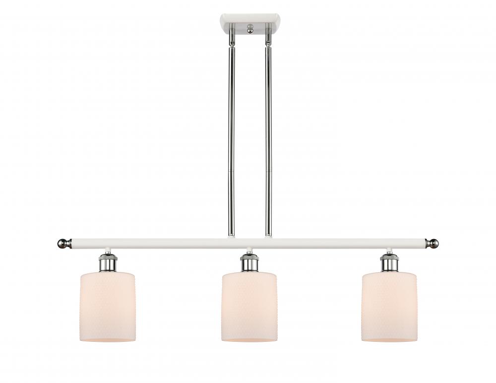 Cobbleskill - 3 Light - 36 inch - White Polished Chrome - Cord hung - Island Light