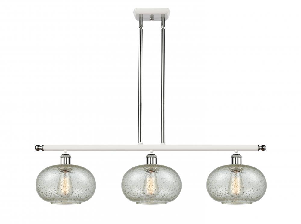 Gorham - 3 Light - 36 inch - White Polished Chrome - Cord hung - Island Light