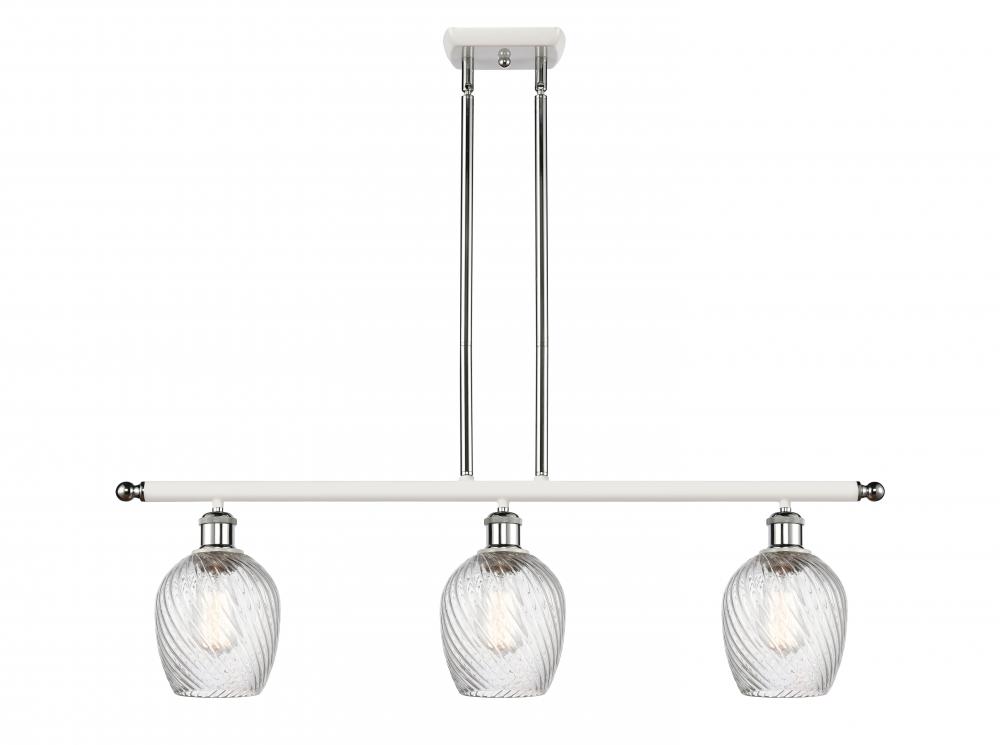 Salina - 3 Light - 36 inch - White Polished Chrome - Cord hung - Island Light