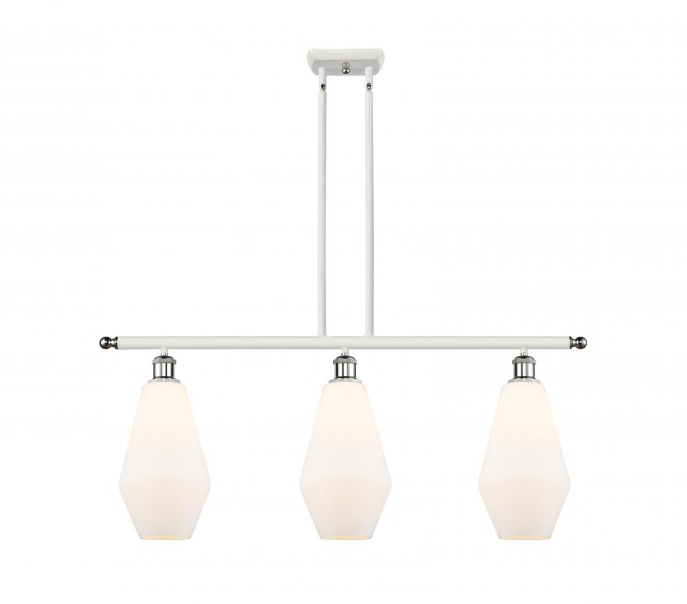 Cindyrella - 3 Light - 36 inch - White Polished Chrome - Stem hung - Island Light