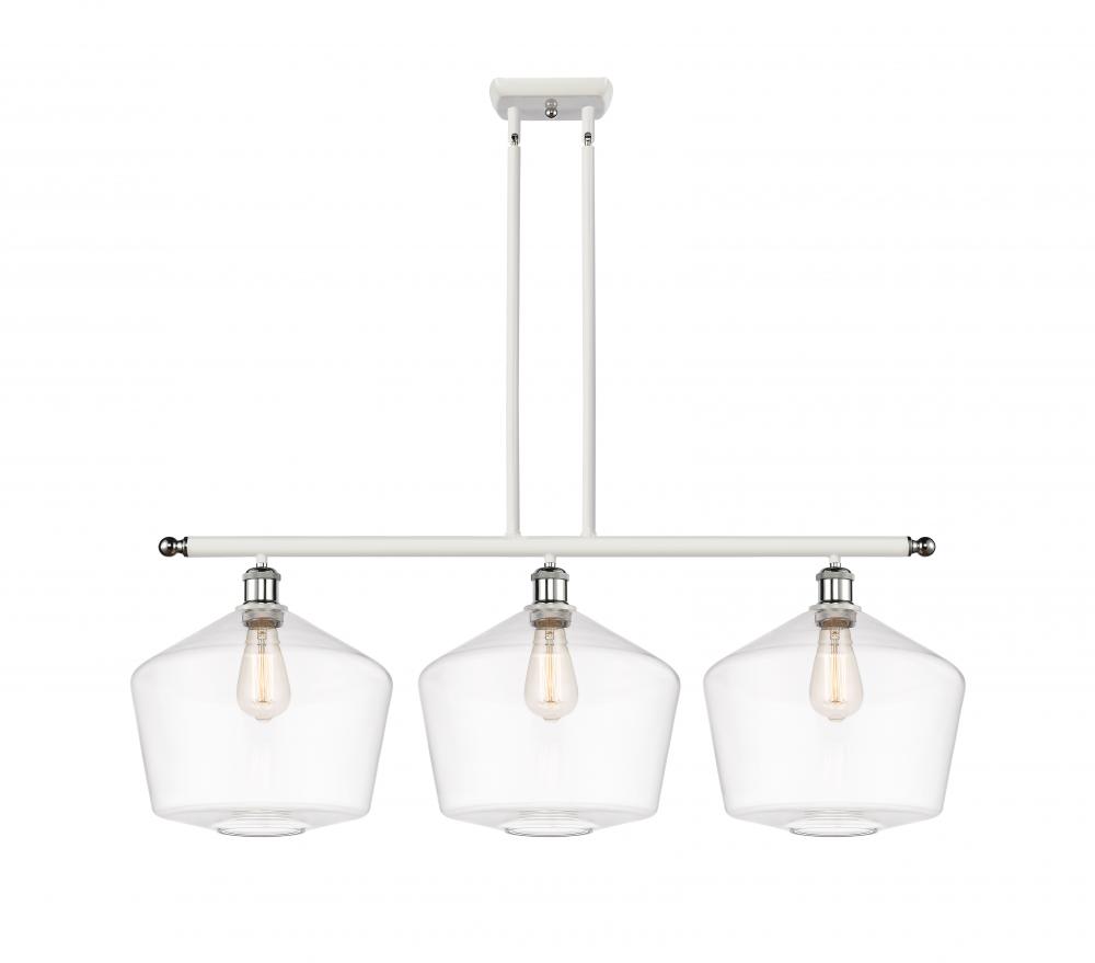 Cindyrella - 3 Light - 39 inch - White Polished Chrome - Stem hung - Island Light