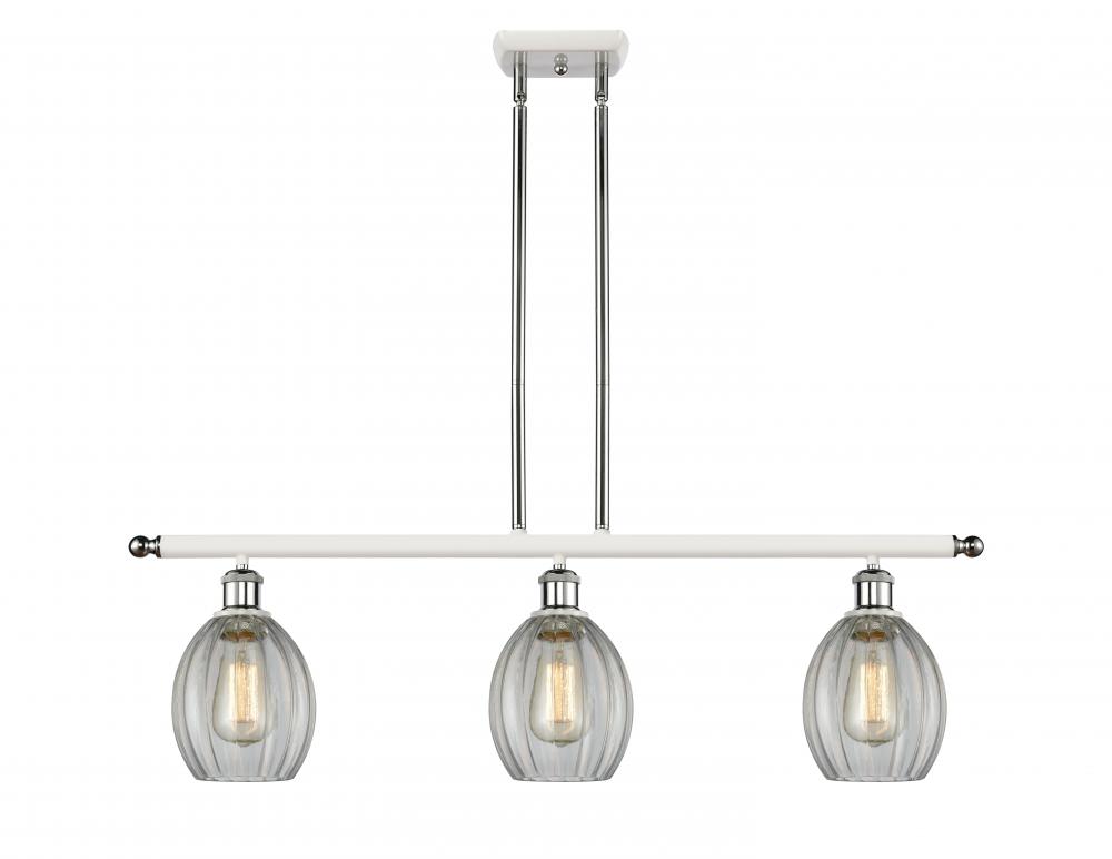 Eaton - 3 Light - 36 inch - White Polished Chrome - Cord hung - Island Light