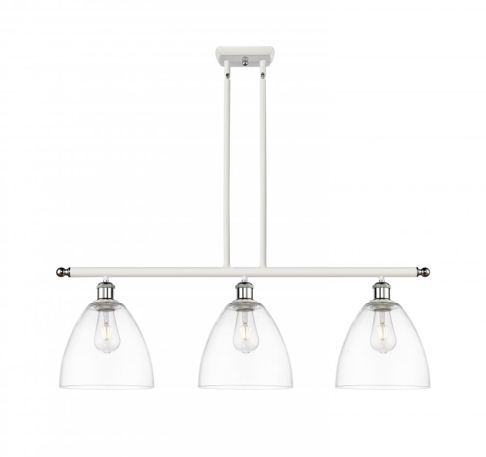 Bristol - 3 Light - 36 inch - White Polished Chrome - Cord hung - Island Light