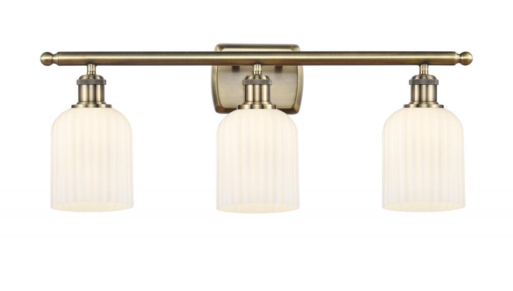 Bridal Veil - 3 Light - 25 inch - Antique Brass - Bath Vanity Light