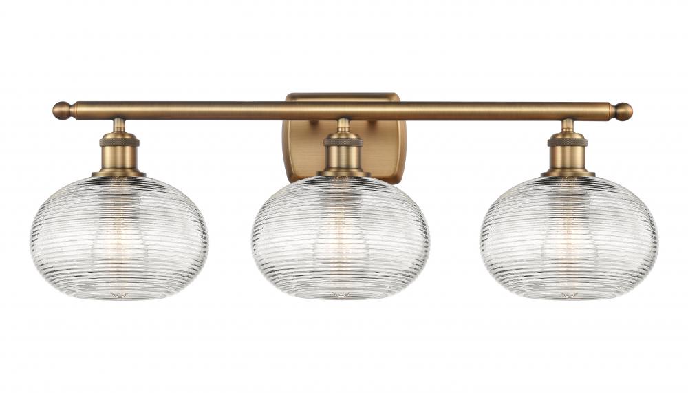 Ithaca - 3 Light - 28 inch - Brushed Brass - Bath Vanity Light