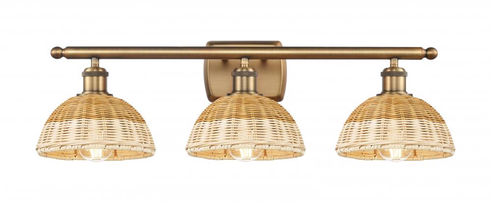 Bristol Natural II - 3 Light - 28 inch - Brushed Brass - Bath Vanity Light