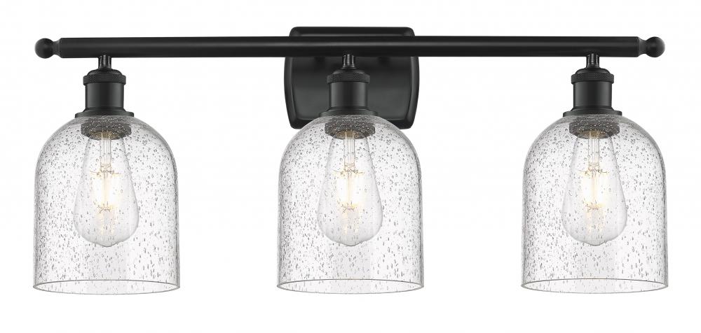 Bella - 3 Light - 26 inch - Matte Black - Bath Vanity Light