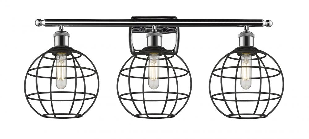 Lake Placid - 3 Light - 28 inch - Polished Chrome - Bath Vanity Light