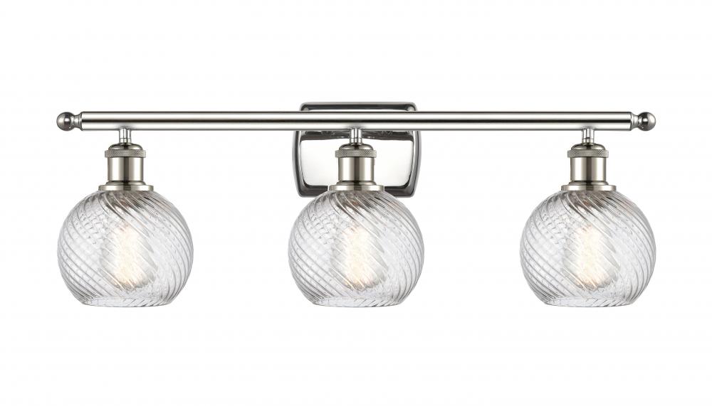 Small Twisted Swirl 3 Light Bath Vanity Light part of the Ballston Collection