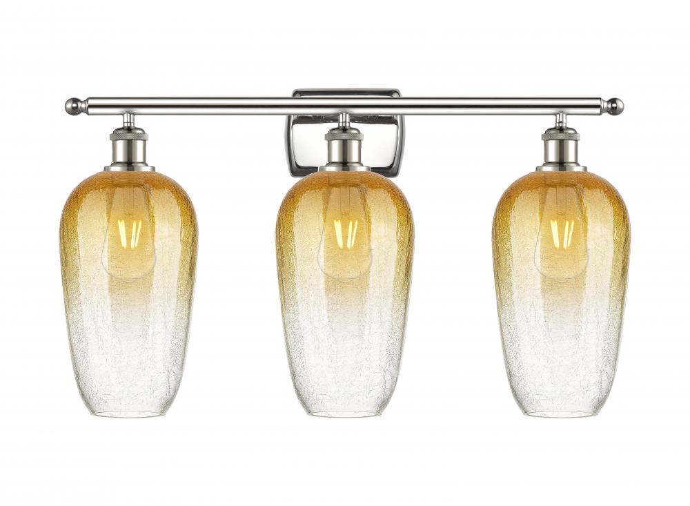 Brookhaven Flute - 3 Light - 27 inch - Polished Nickel - Bath Vanity Light